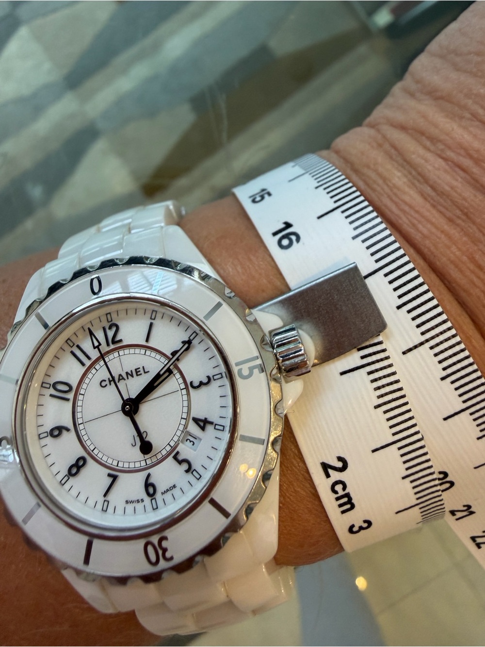 CHANEL J12 White Ceramic Watch Preloved - Picture 8 of 9